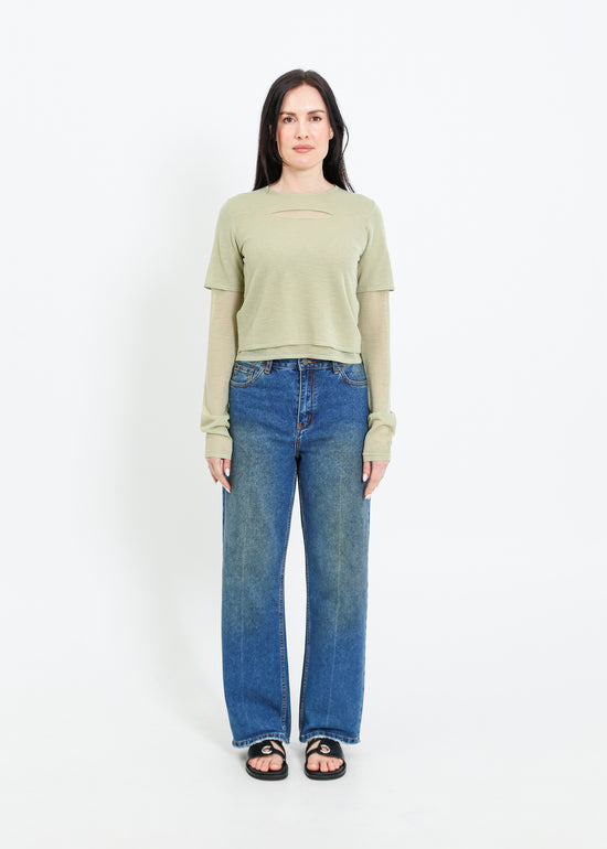 SANSA KNIT TOP / SAGE