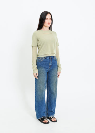 SANSA KNIT TOP / SAGE