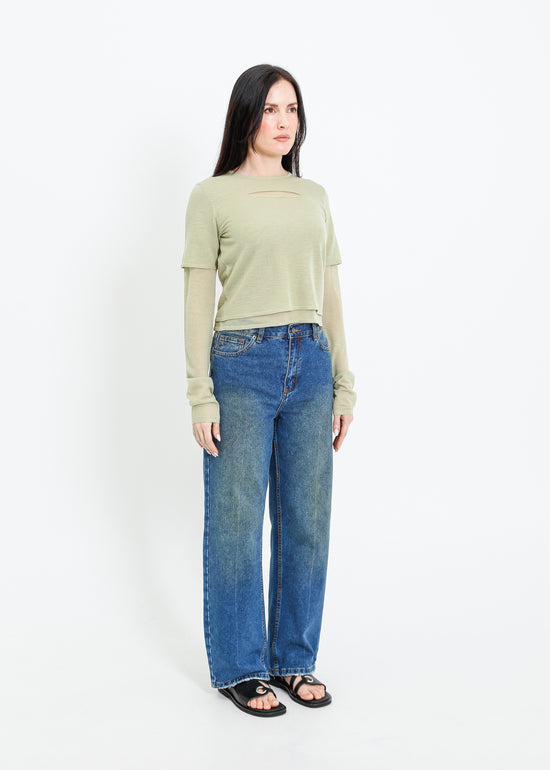 SANSA KNIT TOP / SAGE