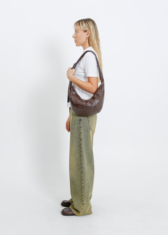 FRIEZE LEATHER BAG / MAHOGANY