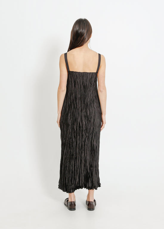 HARBOR PLEAT PINAFORE / BLACK