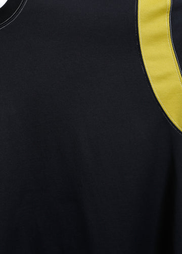 CASSIO OVERSIZE TEE / BLACK-CHARTREUSE
