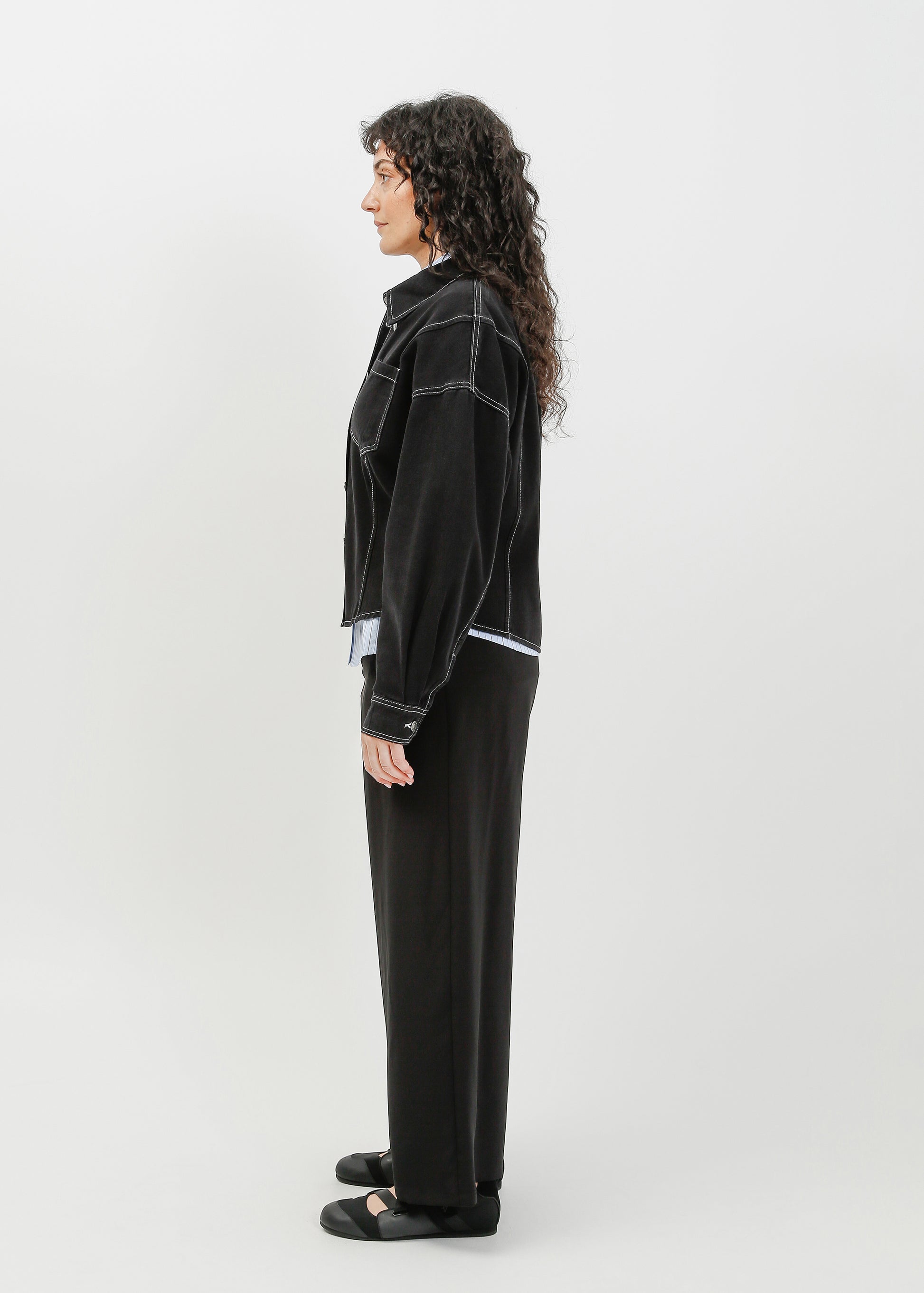 Ramona Denim Shirt / Washed Black - 
Washed Black (image 10)