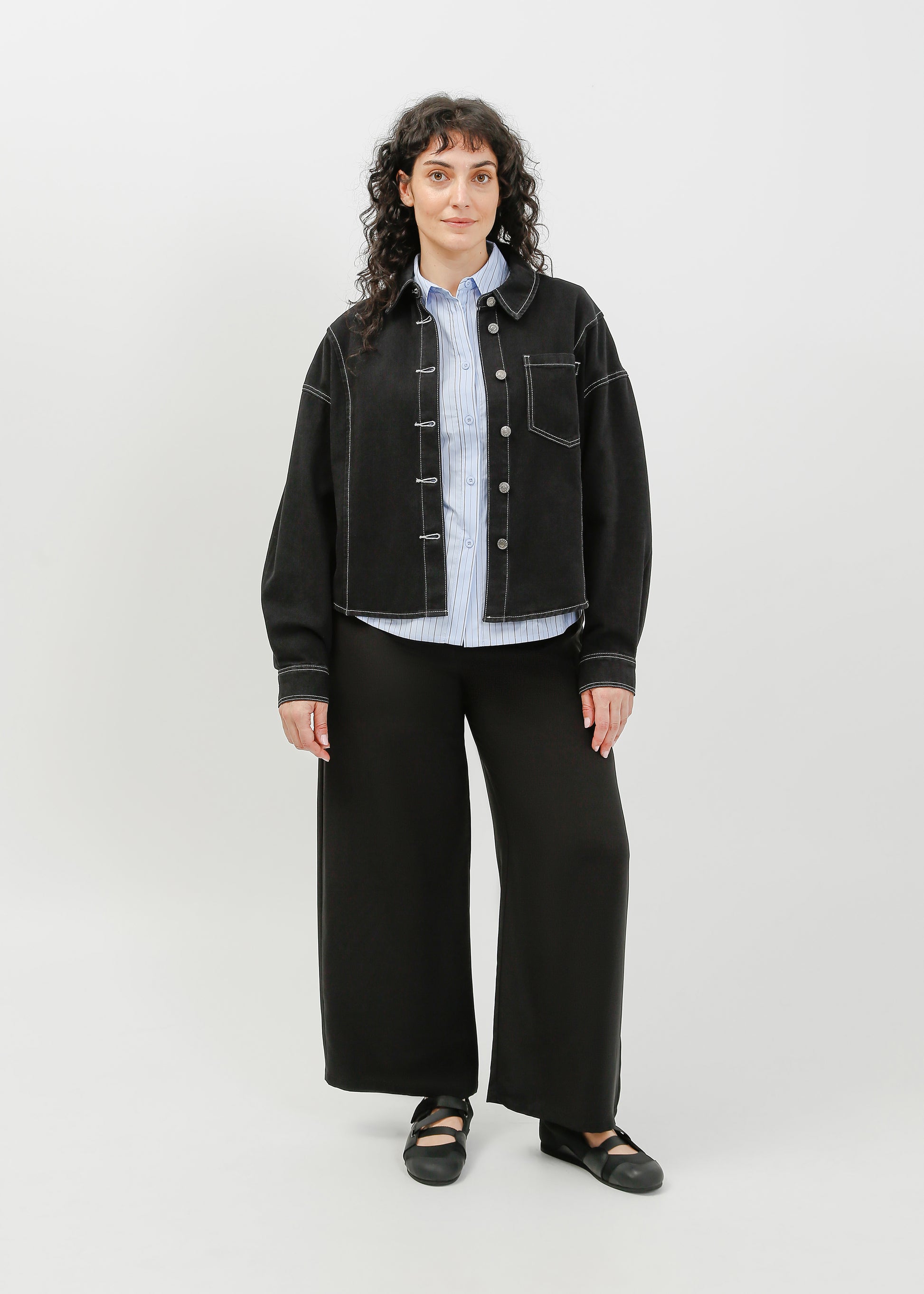 Ramona Denim Shirt / Washed Black - 
Washed Black (image 7)