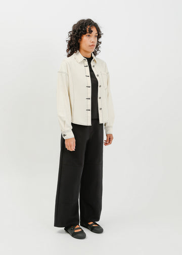 Ramona Denim Shirt / Cream