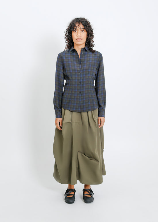 Haniya Shirt / Indigo Wine Check