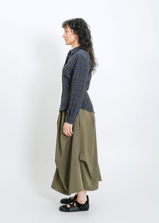 Haniya Shirt / Indigo Wine Check