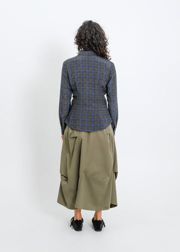 Haniya Shirt / Indigo Wine Check