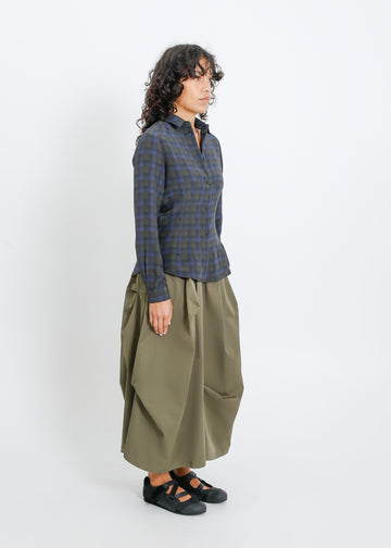 Haniya Shirt / Indigo Wine Check