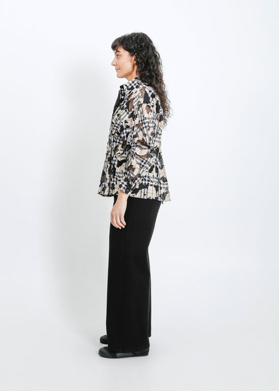 Satine Shirt / Moss-Black