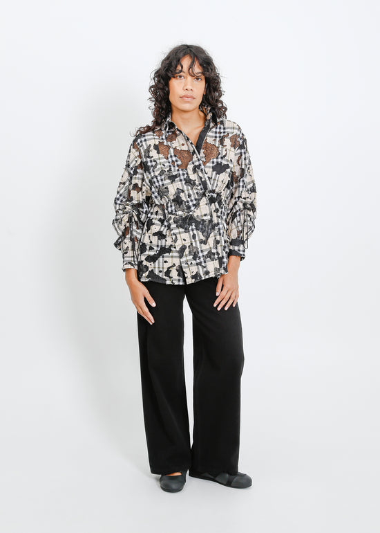 Satine Shirt / Moss-Black