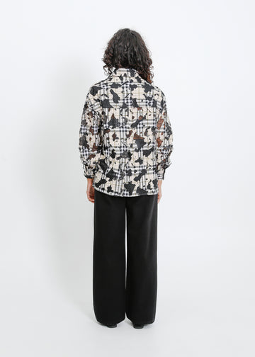 Satine Shirt / Moss-Black