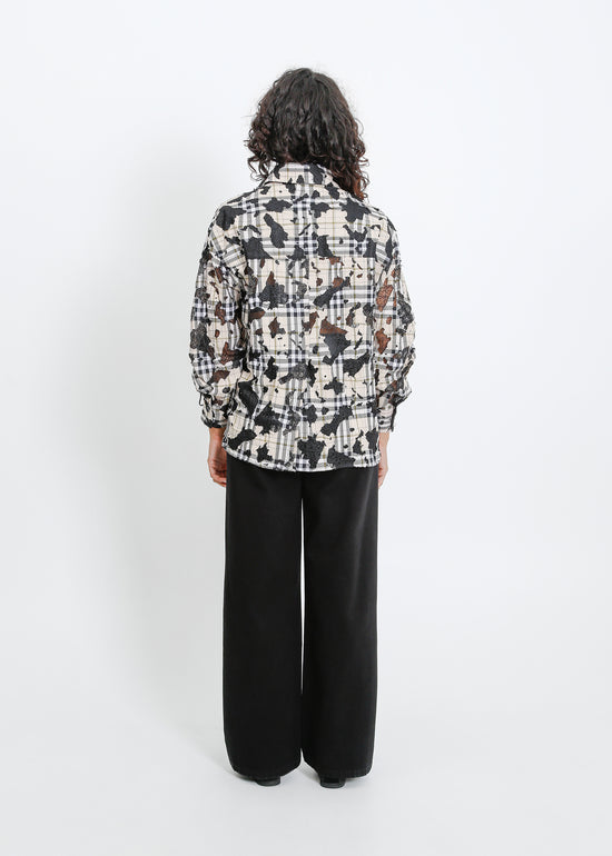 Satine Shirt / Moss-Black