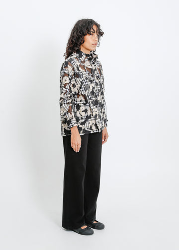 Satine Shirt / Moss-Black