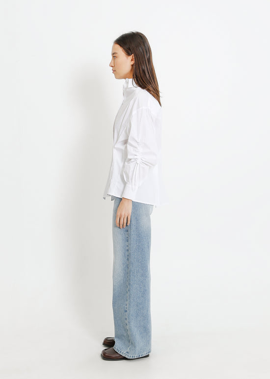 SATINE SHIRT / WHITE