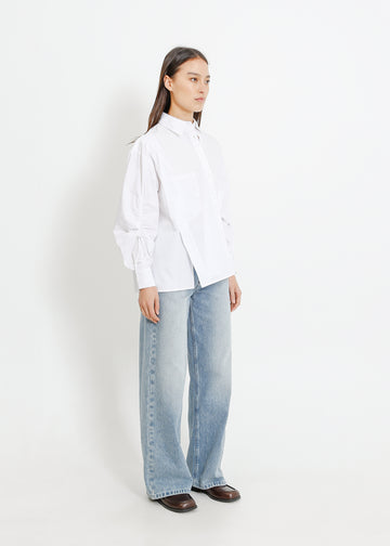 SATINE SHIRT / WHITE