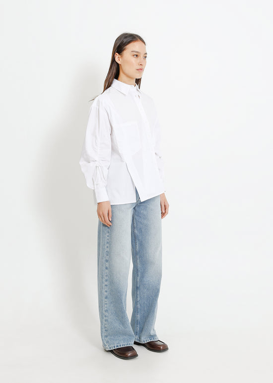 SATINE SHIRT / WHITE