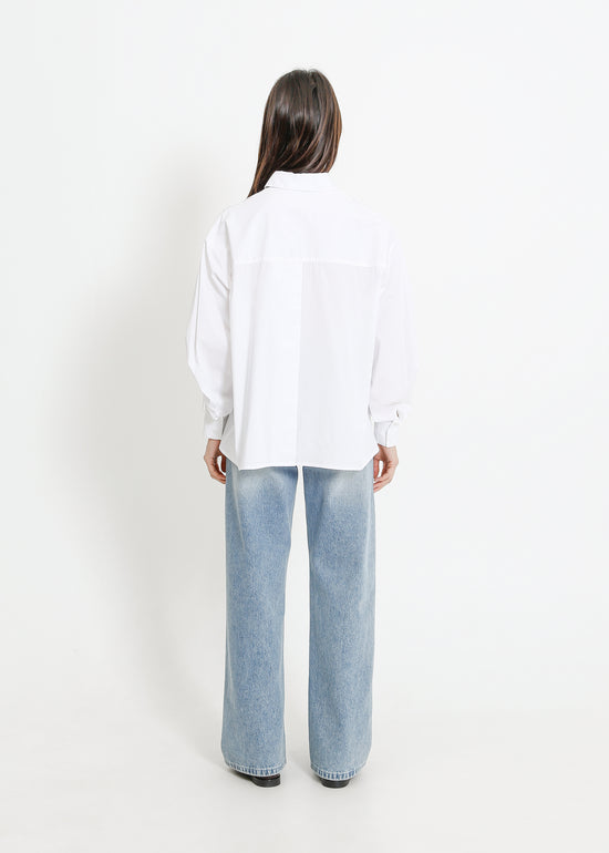 SATINE SHIRT / WHITE