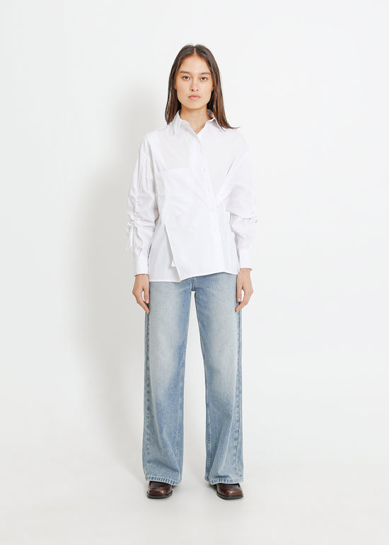 SATINE SHIRT / WHITE