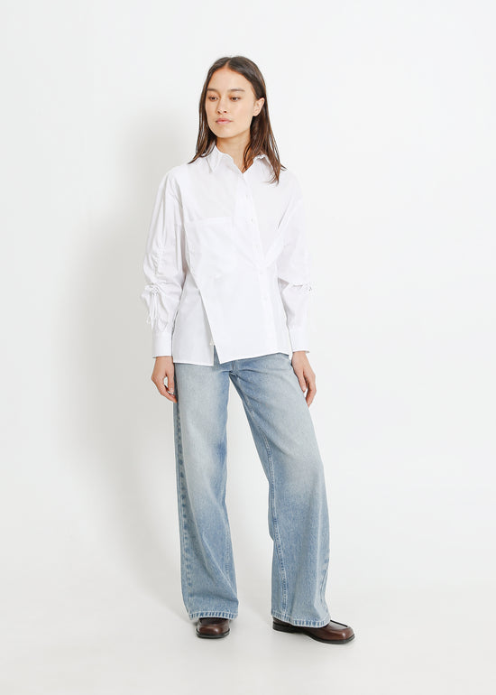 SATINE SHIRT / WHITE