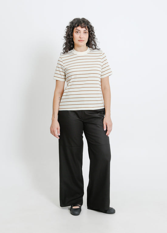 CANTO TEE / CREAM-BROWN-BLUE