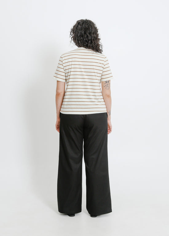 CANTO TEE / CREAM-BROWN-BLUE