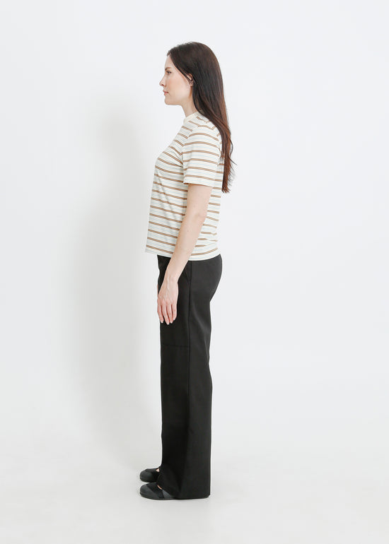 CANTO TEE / CREAM-BROWN-BLUE