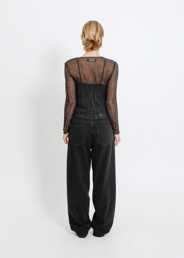 Shaun Pleat Top / Onyx
