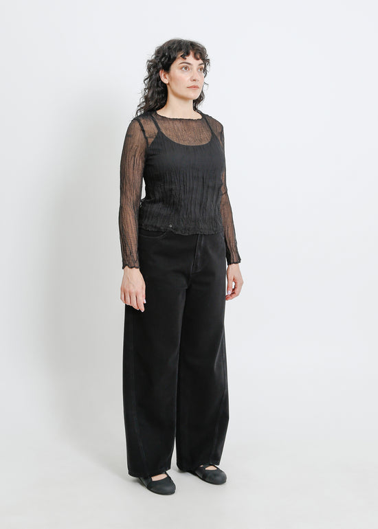 Shaun Pleat Top / Onyx
