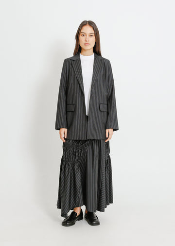 RAVEN SKIRT / BLACK-WHITE