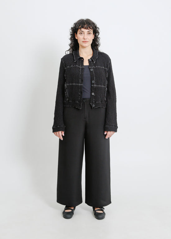 BRYN PLEAT JACKET / BLACK