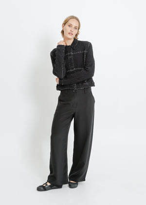 BRYN PLEAT JACKET / BLACK