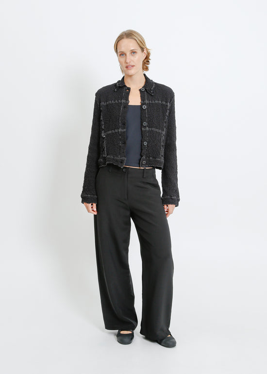 BRYN PLEAT JACKET / BLACK