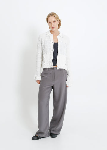 BRYN PLEAT JACKET / WHITE