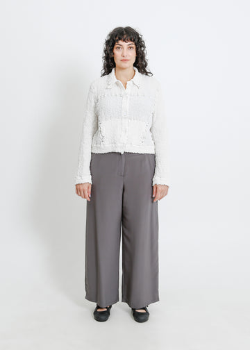 BRYN PLEAT JACKET / WHITE