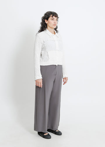 BRYN PLEAT JACKET / WHITE