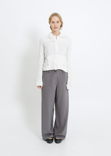 BRYN PLEAT JACKET / WHITE