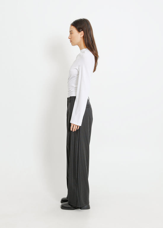 SOFIA TROUSER / BLACK-WHITE