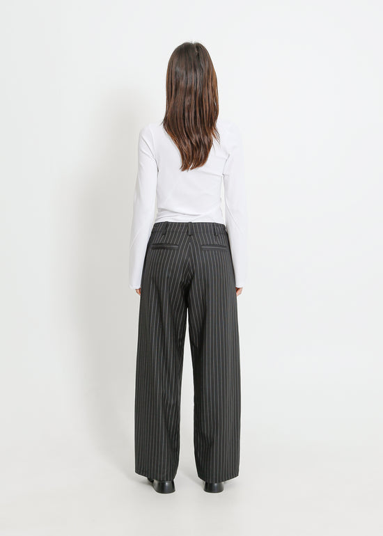SOFIA TROUSER / BLACK-WHITE