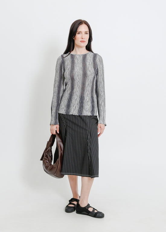 HERA KNIT TOP / GRAPHITE GRADIENT