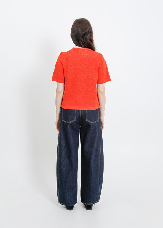 Gaya Knit Tee / Flame Marle