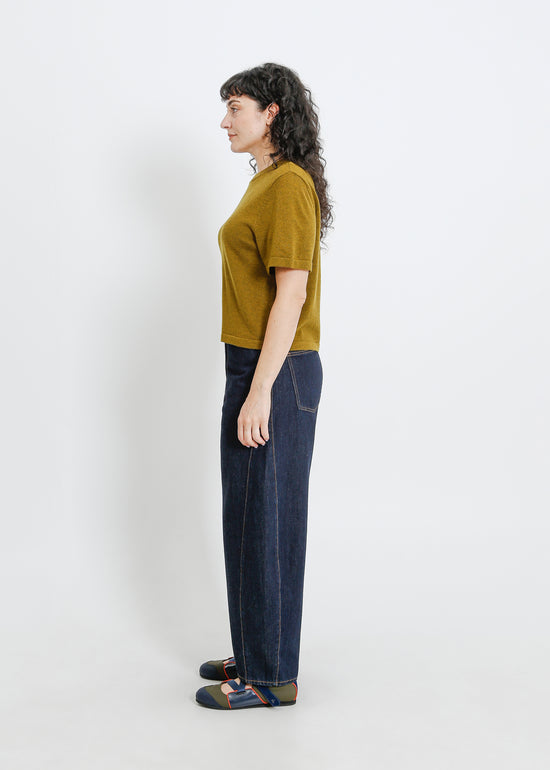 Gaya Knit Tee / Olive Marle