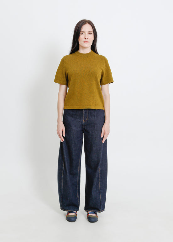 Gaya Knit Tee / Olive Marle