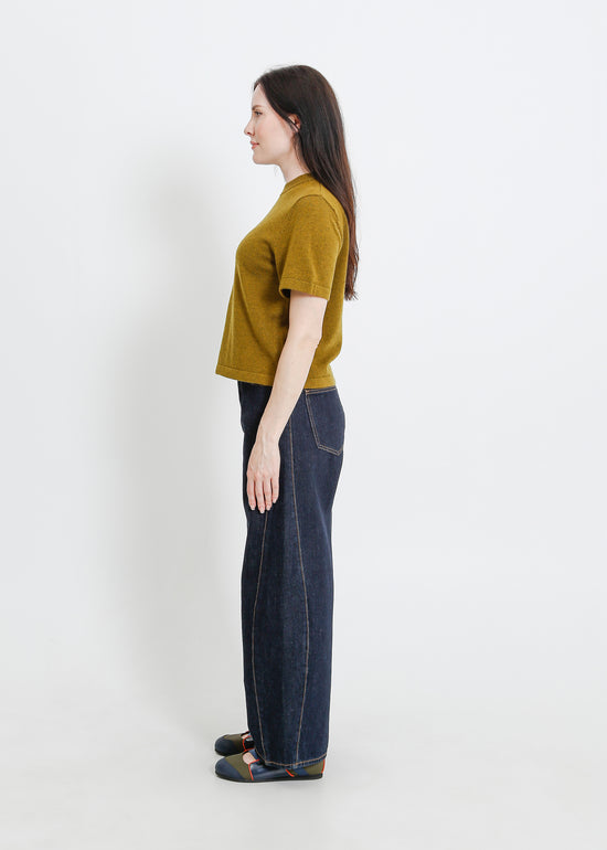 Gaya Knit Tee / Olive Marle