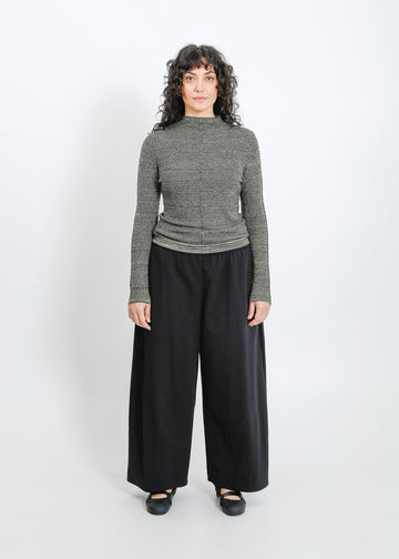 Sana Knit Top / Moss-Navy