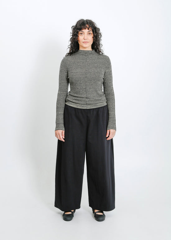 Sana Knit Top / Moss-Navy