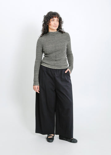 Sana Knit Top / Moss-Navy