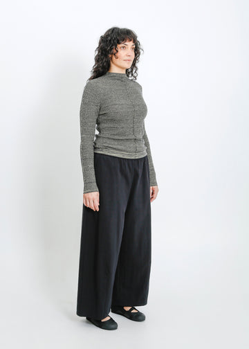 Sana Knit Top / Moss-Navy