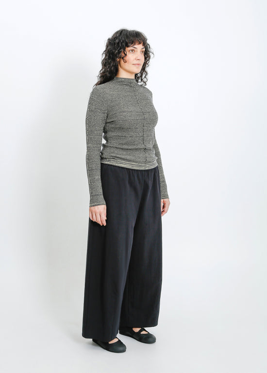 Sana Knit Top / Moss-Navy