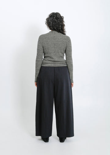 Sana Knit Top / Moss-Navy